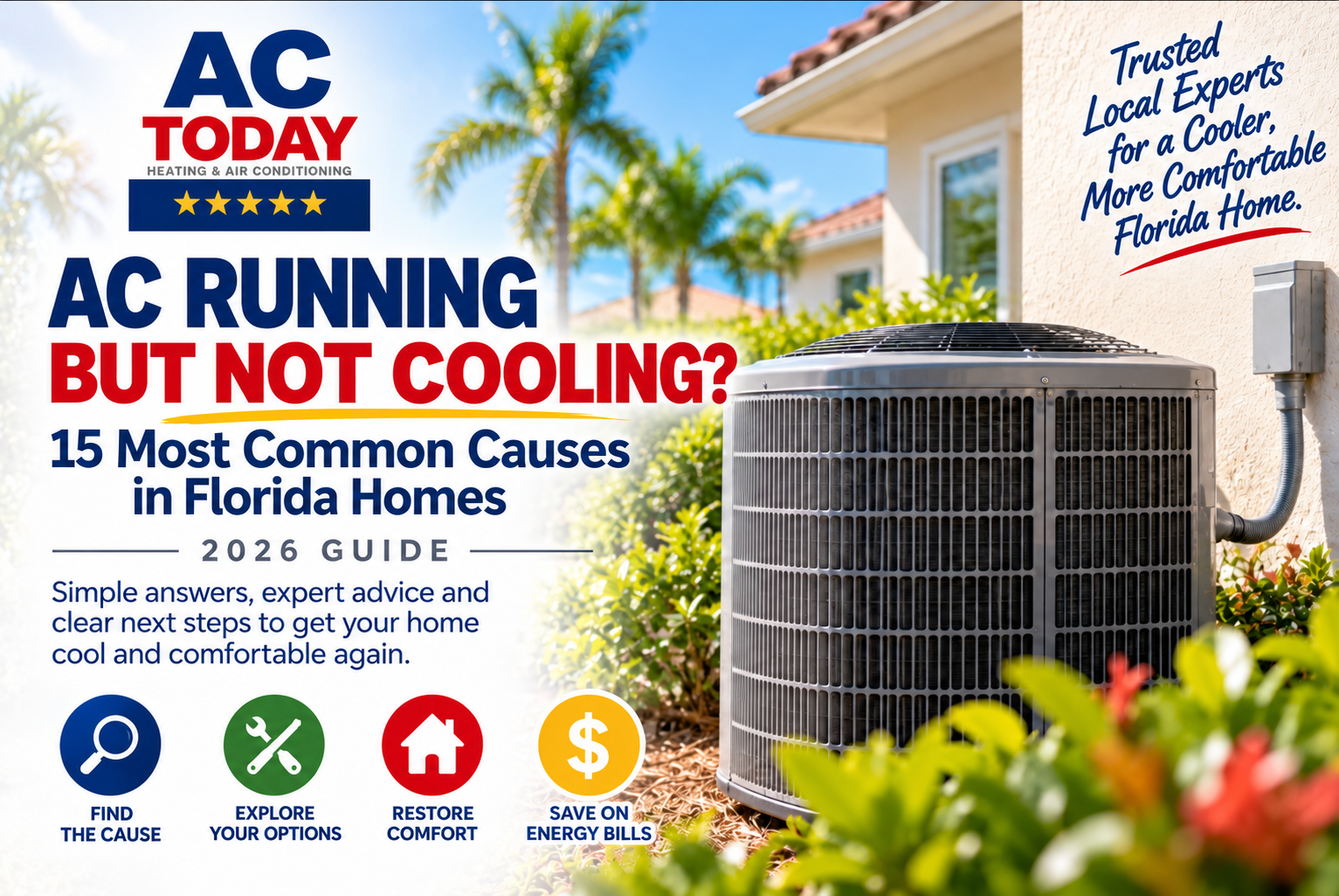 AC Running but Not Cooling? 15 Most Common Causes