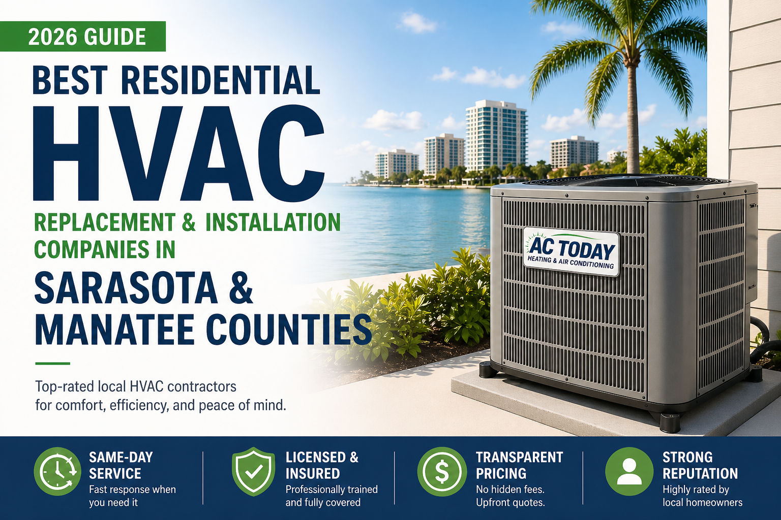 Best Residential HVAC Replacement & Installation Companies in Sarasota & Manatee Counties
