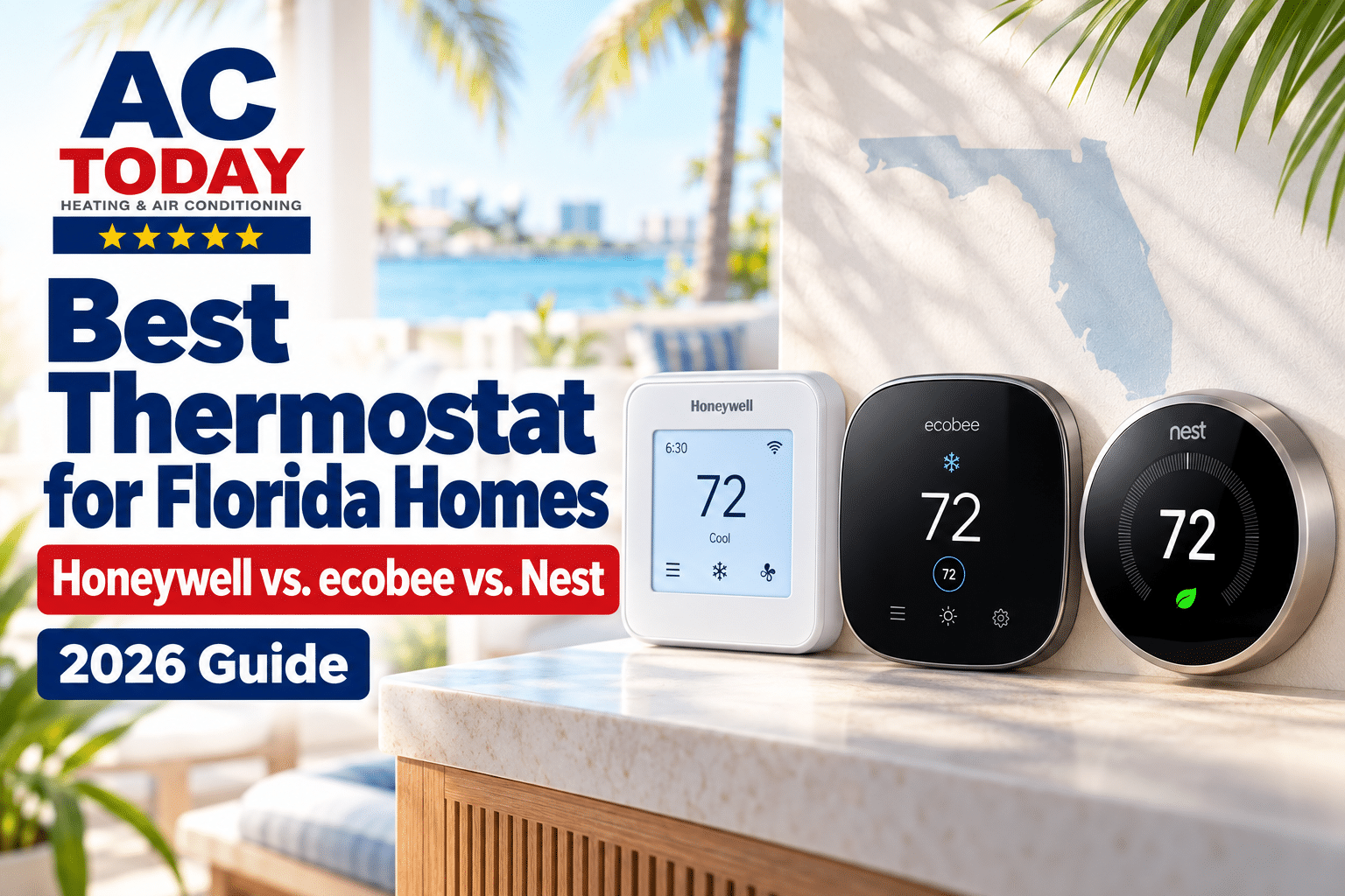 Honeywell vs Ecobee vs Nest: Best Thermostat for Florida Homes (2026)