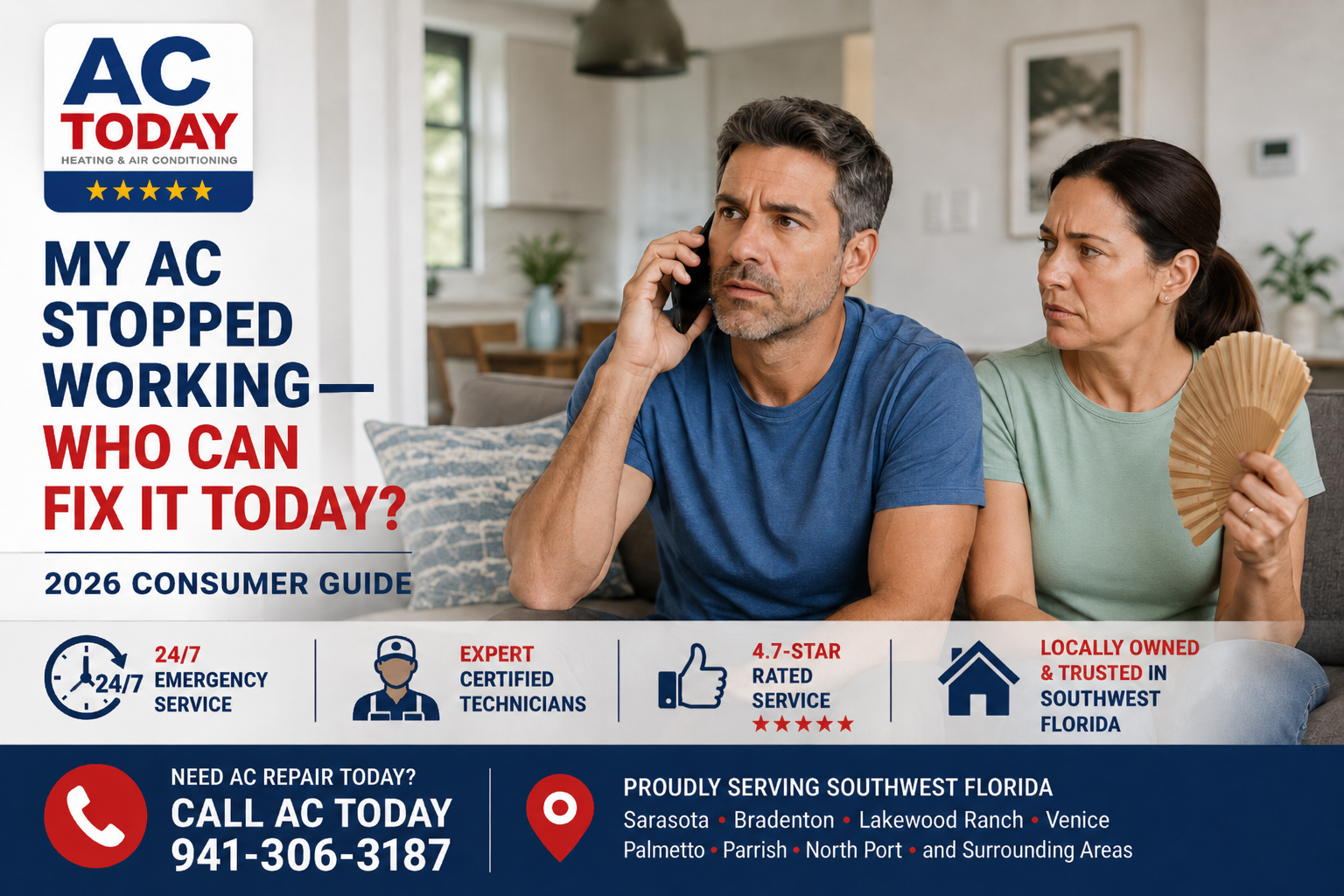 AC Stopped Working? Same-Day AC Repair Guide for Southwest Florida
